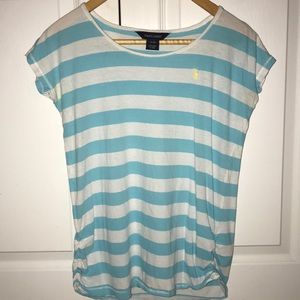 Blue and White striped tee